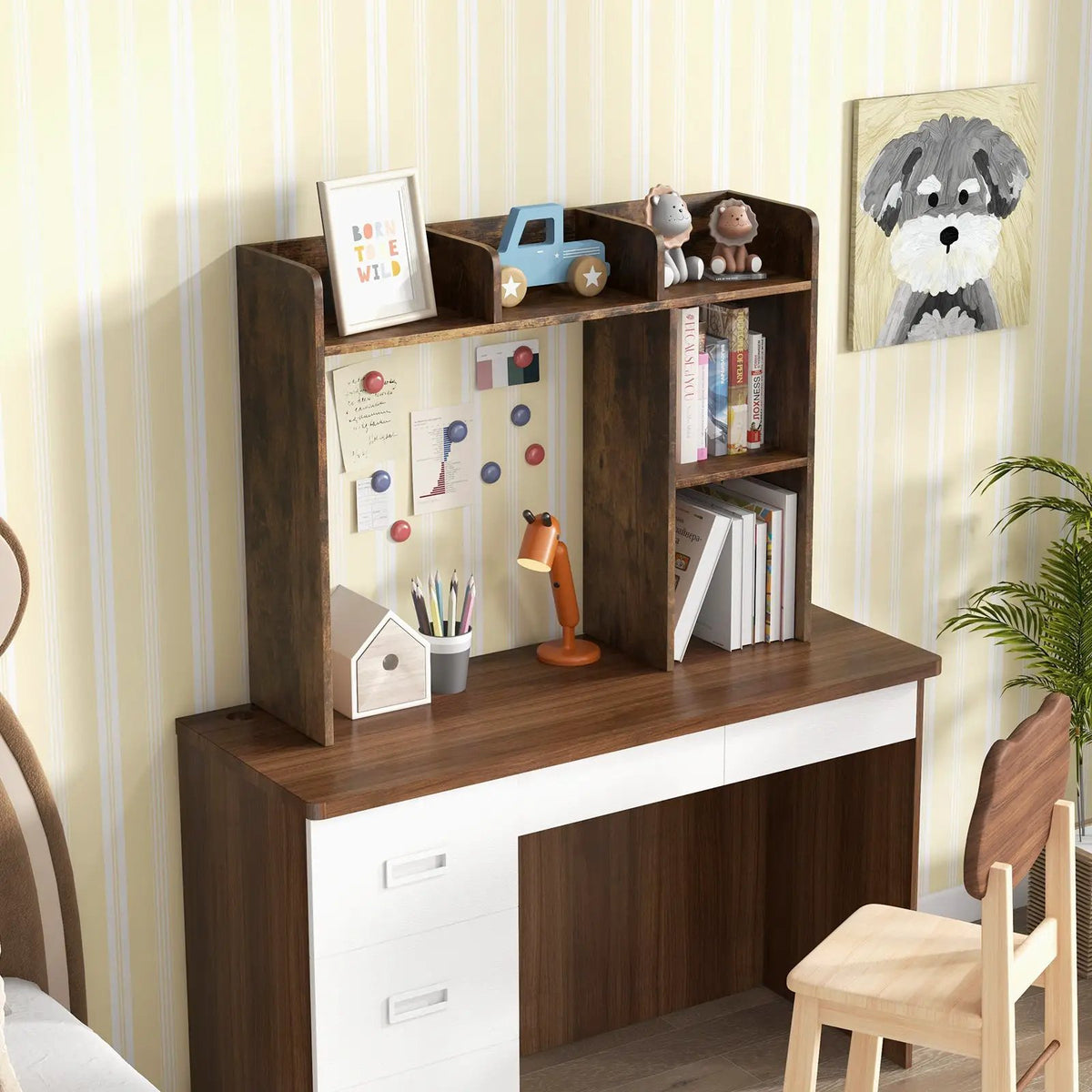 3-Tier Multipurpose Desk Bookshelf with 4 Shelves, photo 6 of 13