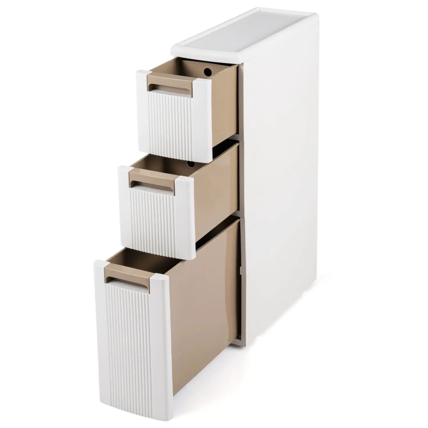 Narrow Storage Cabinet with Drawers and Removable Dividers by DirectDeals