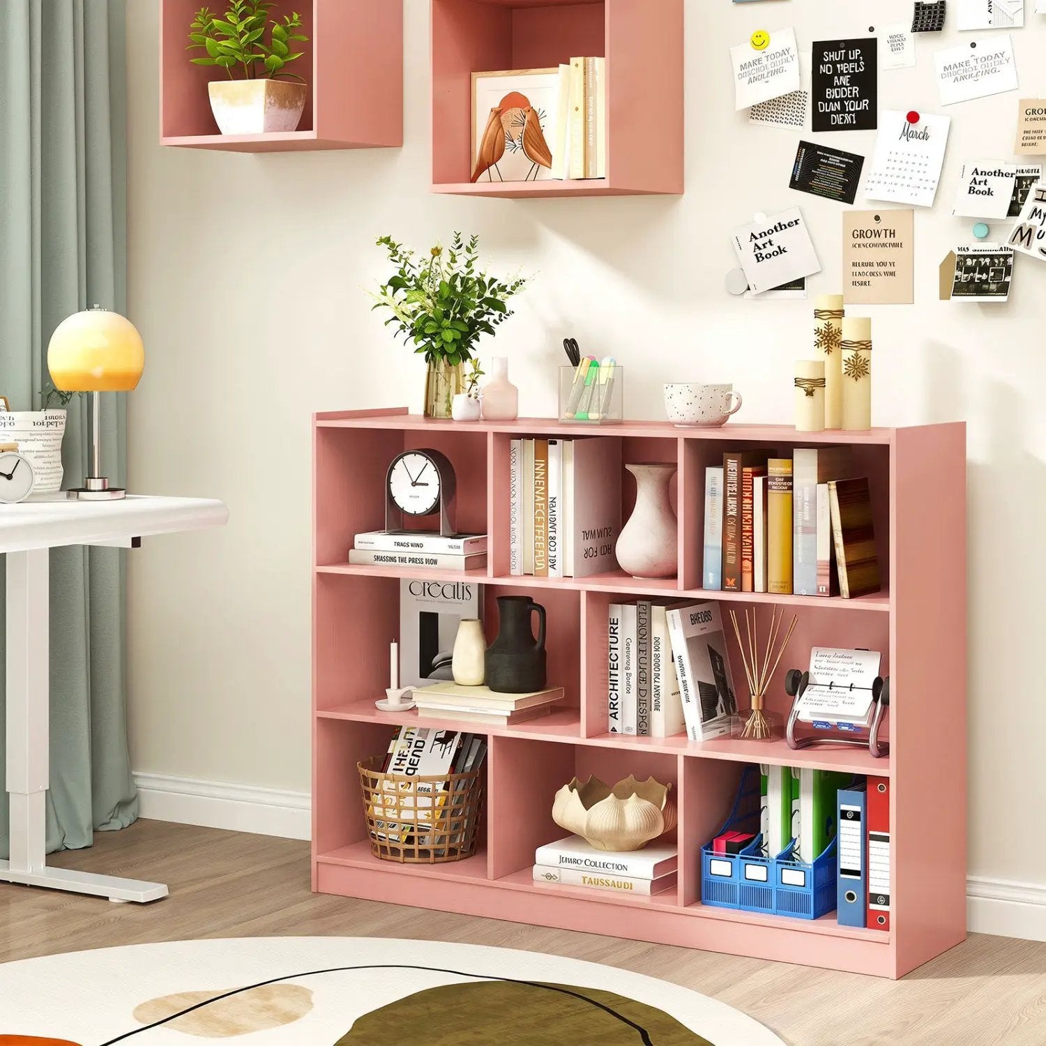 3-Tier Open Bookcase with 8 Cube Storage Shelves by DirectDeals