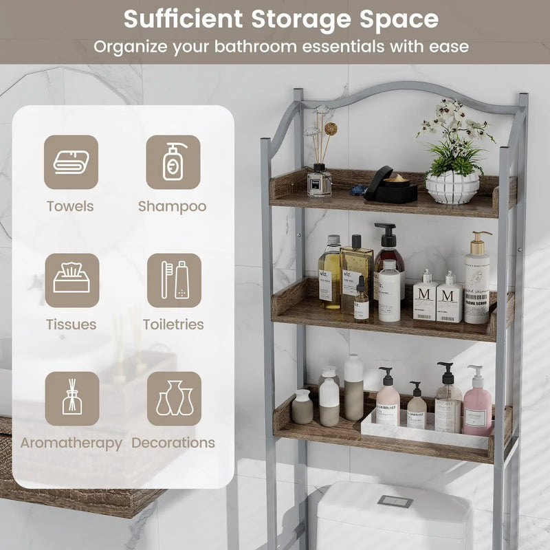 3-Tier Over-The-Toilet Bathroom Spacesaver Storage Rack by DirectDeals