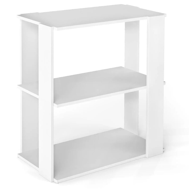 3-Tier Stackable Shoe Rack with Anti-Tip Design - White by DirectDeals