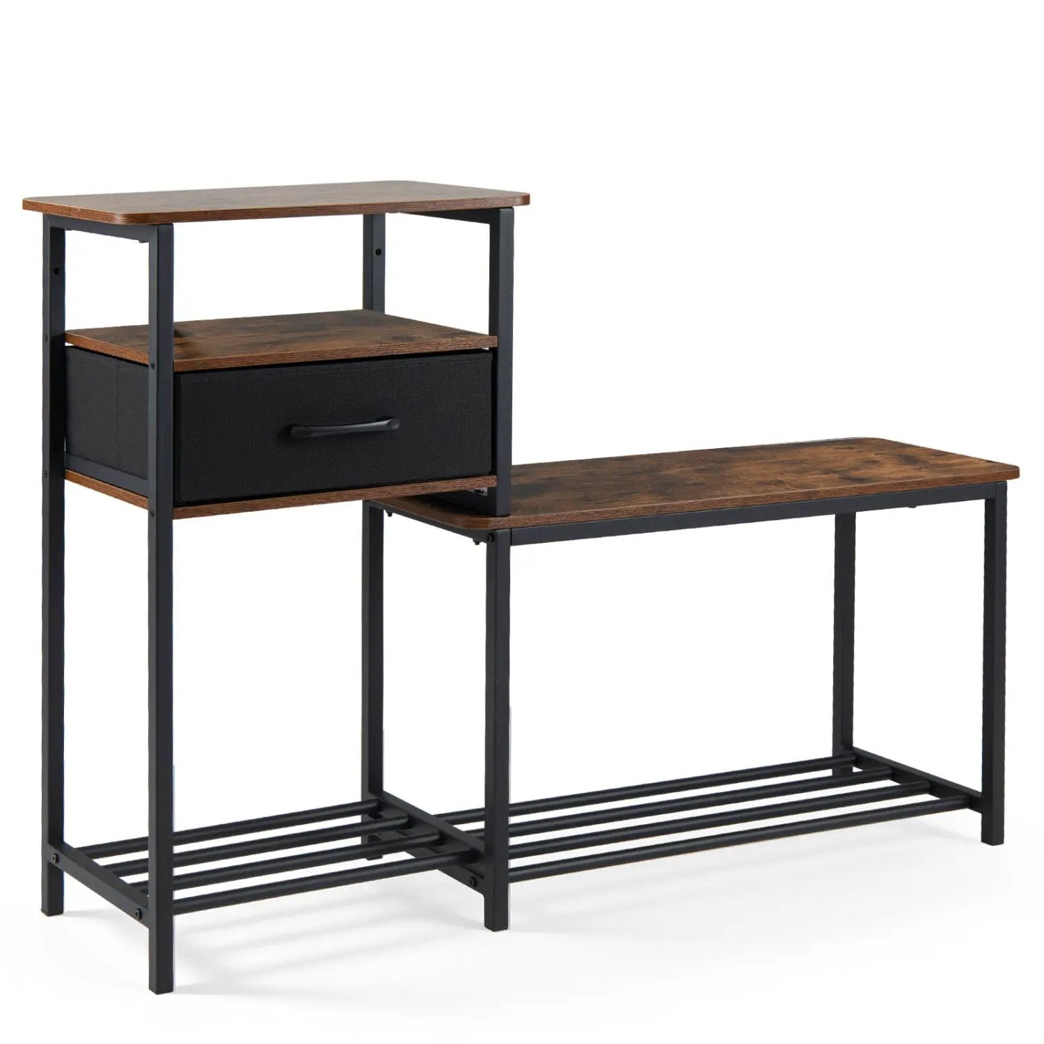 3-Tier Shoe Storage Bench with Drawer and Metal Frame by DirectDeals