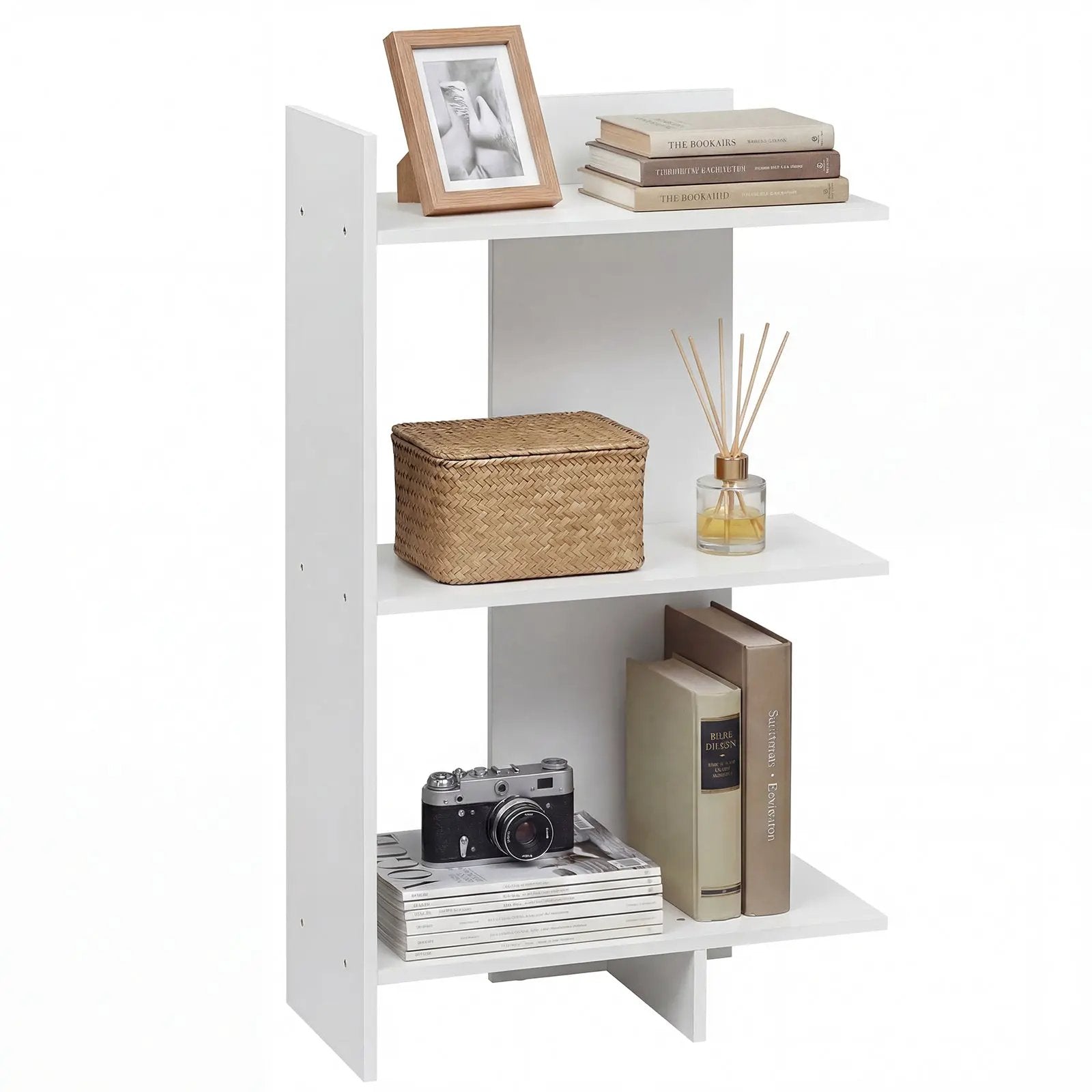 3 Tier Wooden Bookshelf with Anti-Tipping Kit by DirectDeals