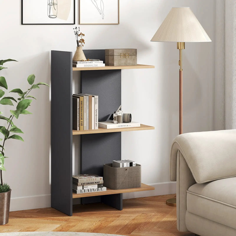 3 Tier Wooden Bookshelf with Anti-Tipping Kit by DirectDeals