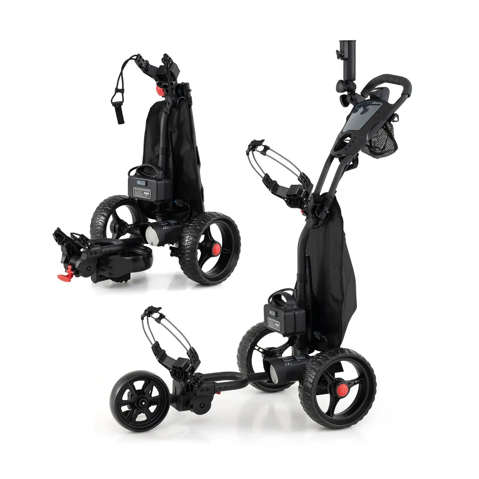 3 Wheel Golf Bag Cart with Adjustable Handle and 9 Speed Settings by DirectDeals