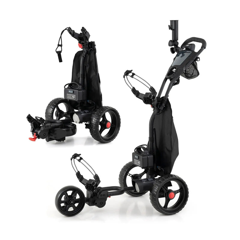 3 Wheel Golf Bag Cart with Adjustable Handle and 9 Speed Settings by DirectDeals