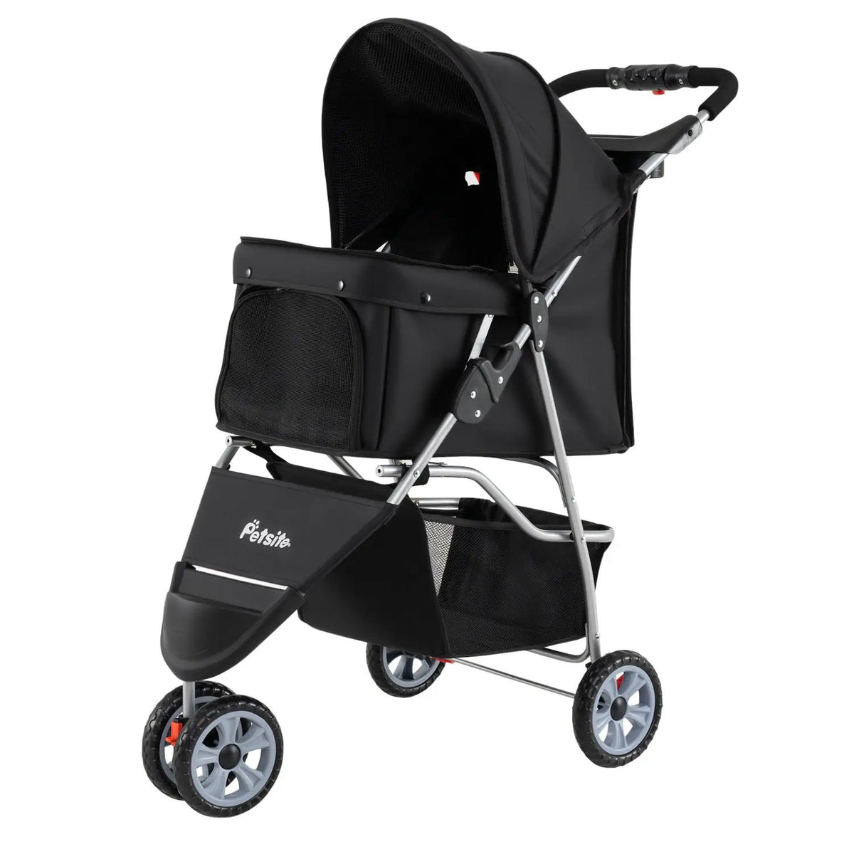 3 Wheel Pet Stroller for Small Dogs Cats up to 33 LBS, photo 5 of 16