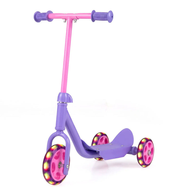 3 Wheels Scooter for Kids Age 2+ with LED Light-Up Wheels and Wide Anti-Slip Deck by DirectDeals