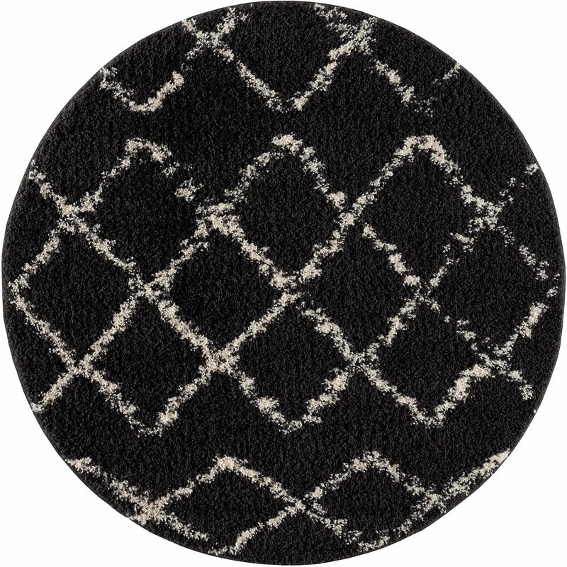 Wallagrass Black Moroccan Shag Rug - Clearance by Boutique Rugs