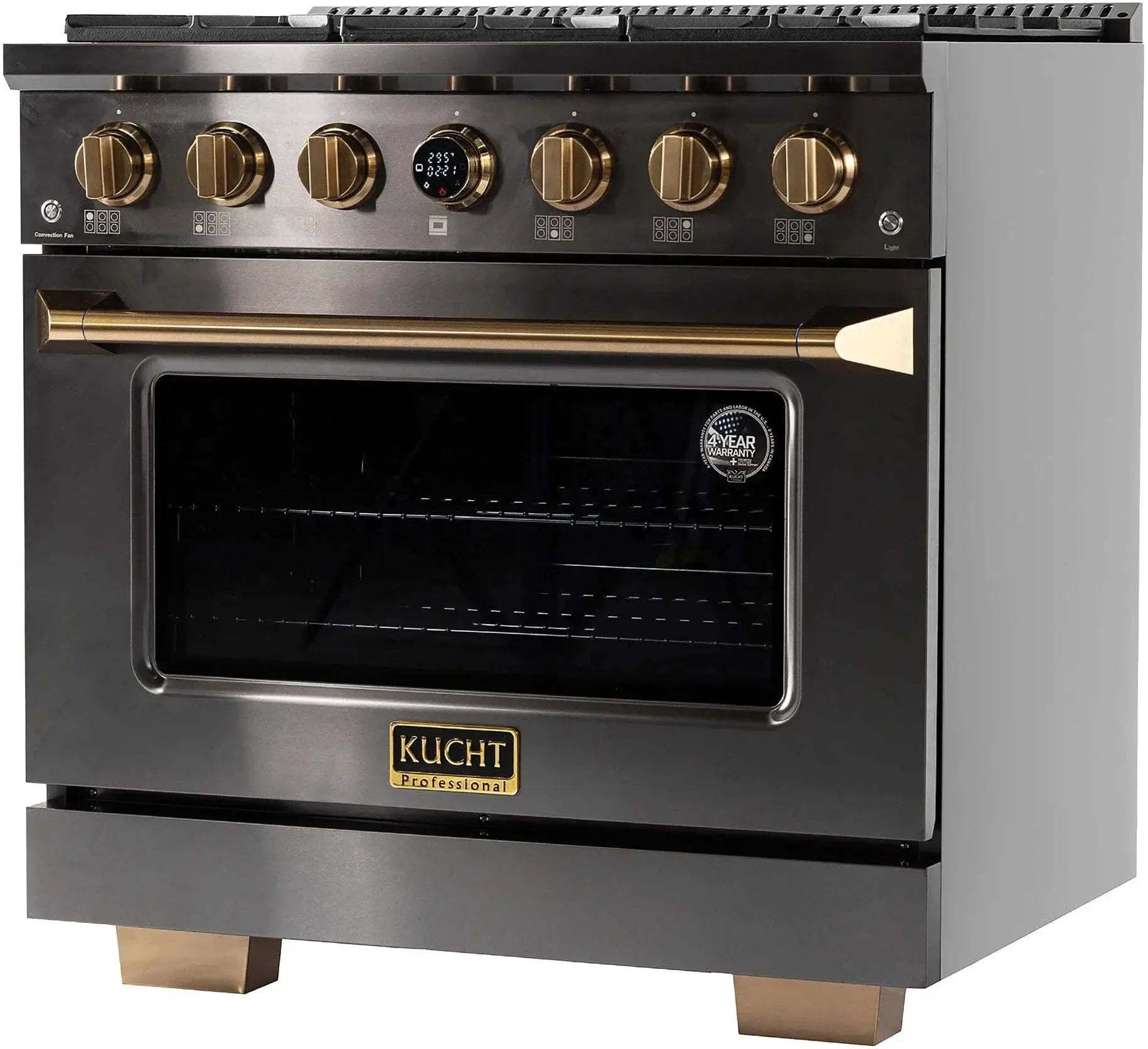 Kucht 36" Freestanding Dual Fuel Range Liquid Propane KXP36/LP by Farmhouse Kitchen and Bath