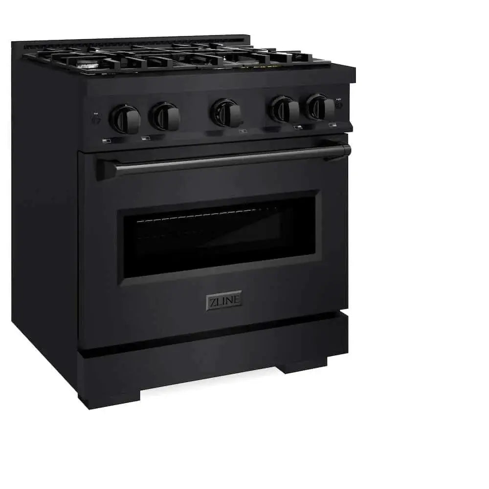 ZLINE 30"Classic Gas Range, Convection Gas Oven, Black Stainless Steel, CGRB-30 by Farmhouse Kitchen and Bath