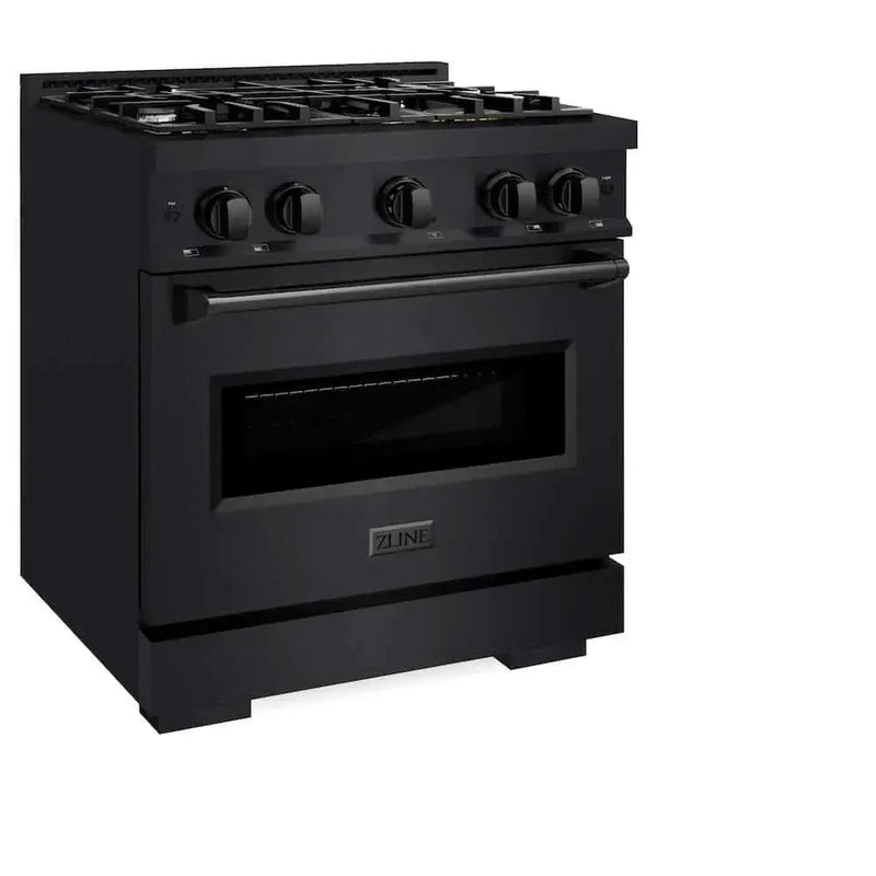 ZLINE 30"Classic Gas Range, Convection Gas Oven, Black Stainless Steel, CGRB-30 by Farmhouse Kitchen and Bath