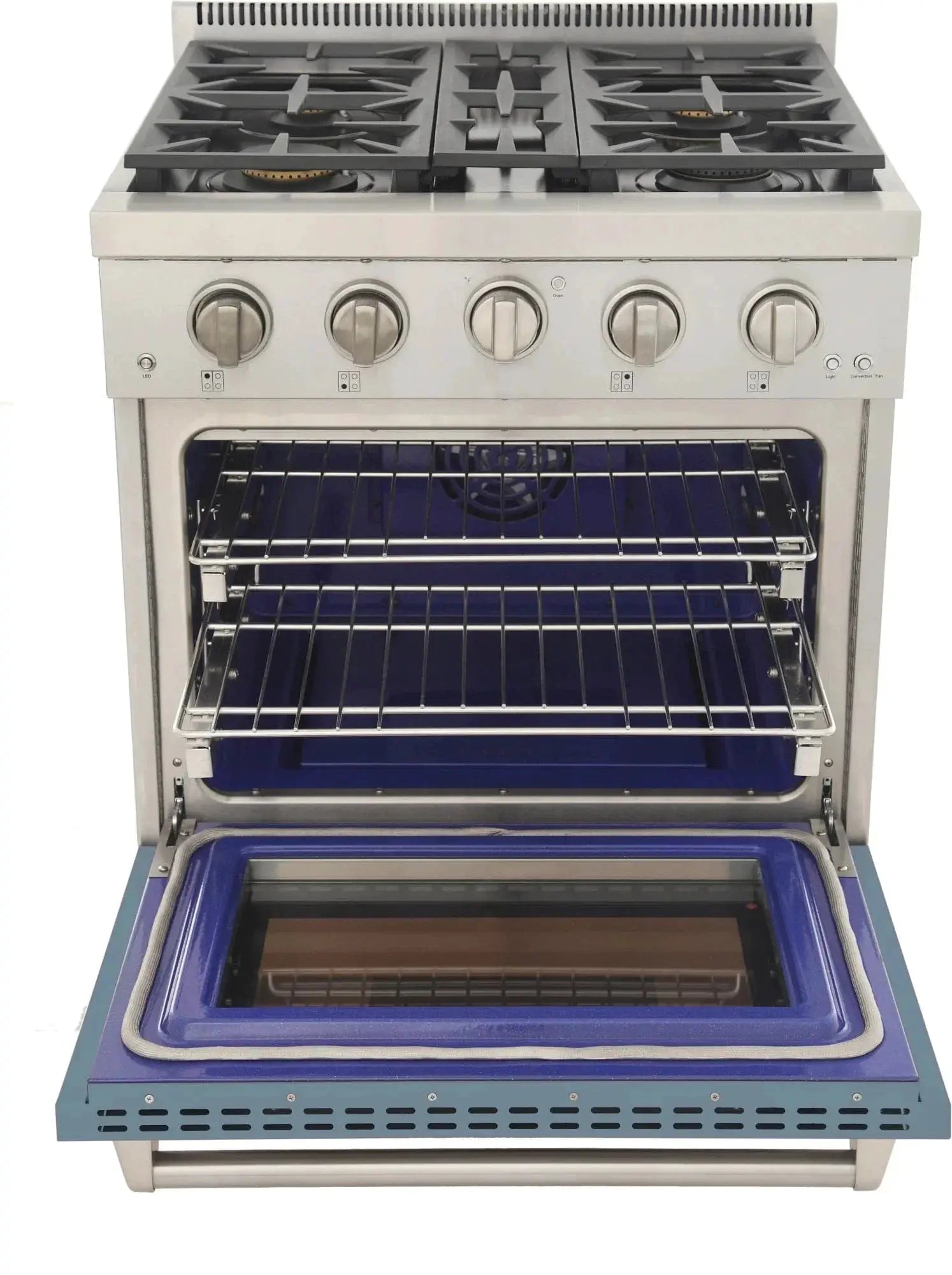 Kucht 30" Freestanding Professional Gas Range Liquid Propane KFX3000X/LP-LB by Farmhouse Kitchen and Bath