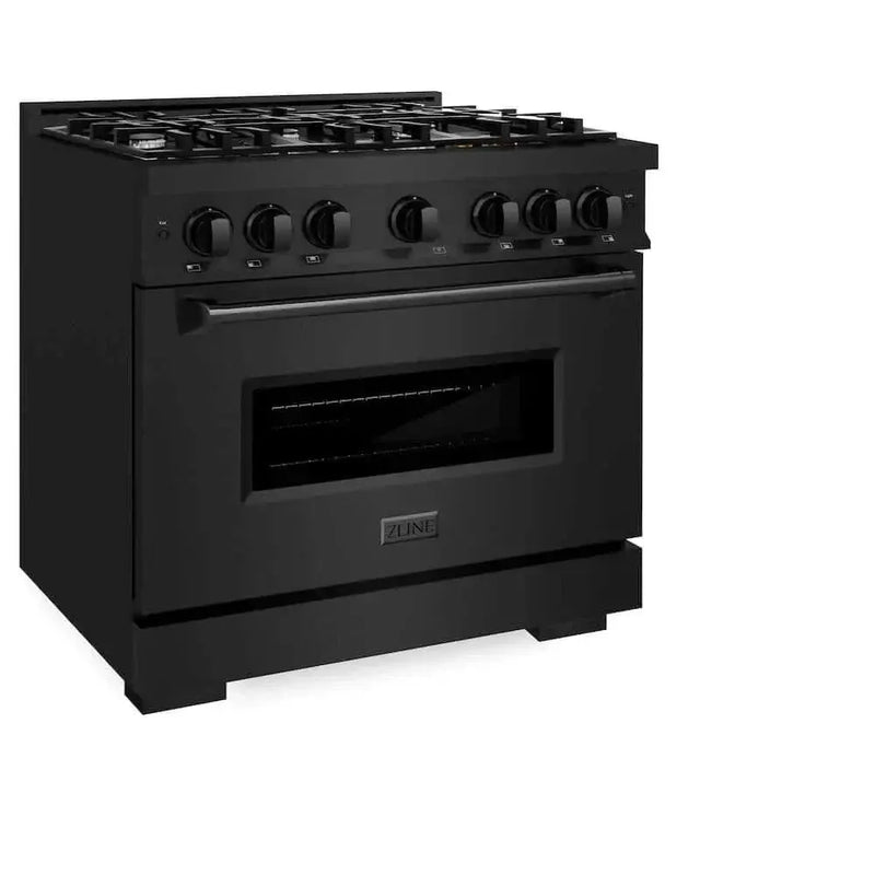 ZLINE 36" Classic Gas Range, Convection Gas Oven Black Stainless Steel, CGRB-36 by Farmhouse Kitchen and Bath