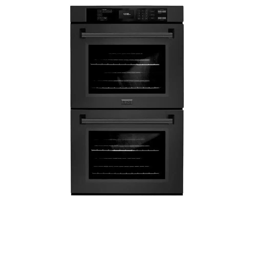 ZLINE 30"Professional True Convection Double Wall Oven, Air Fry, Self Clean Black Stainless Steel WADB-30 by Farmhouse Kitchen and Bath