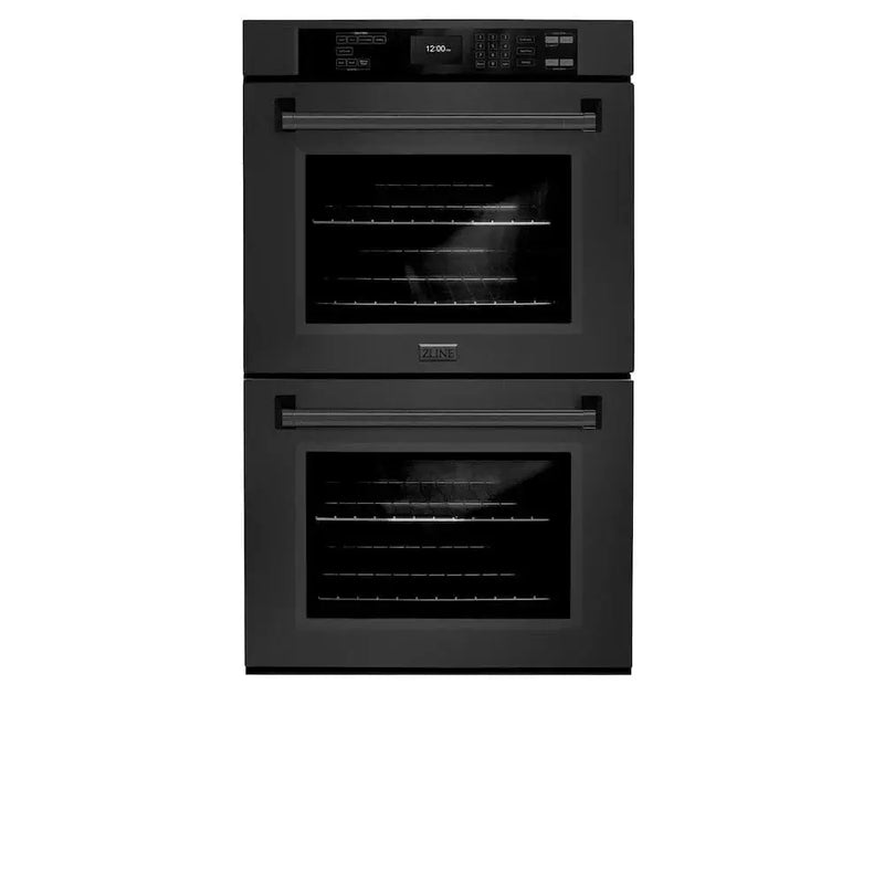 ZLINE 30"Professional True Convection Double Wall Oven, Air Fry, Self Clean Black Stainless Steel WADB-30 by Farmhouse Kitchen and Bath