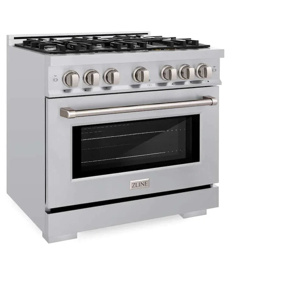 ZLINE 36" Select Dual Fuel Range Gas Cooktop Electric Convection Oven Stainless Steel HDR36 by Farmhouse Kitchen and Bath