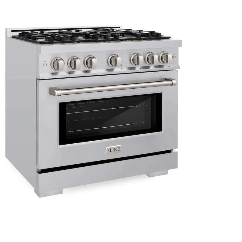 ZLINE 36" Select Dual Fuel Range Gas Cooktop Electric Convection Oven Stainless Steel HDR36 by Farmhouse Kitchen and Bath