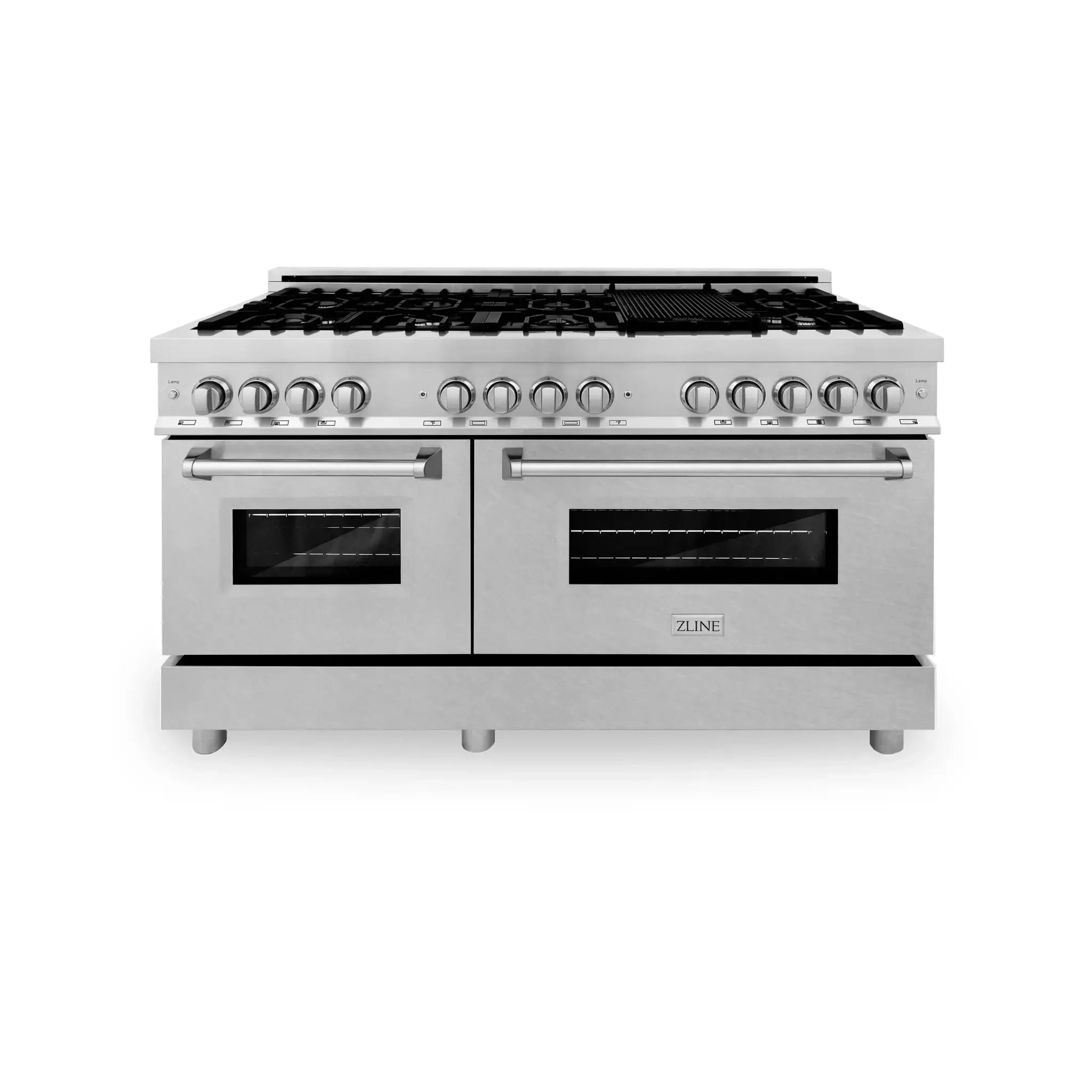 ZLINE 60" Professional Dual Fuel Range with Snow Finish Door, RA-SN-60 by Farmhouse Kitchen and Bath