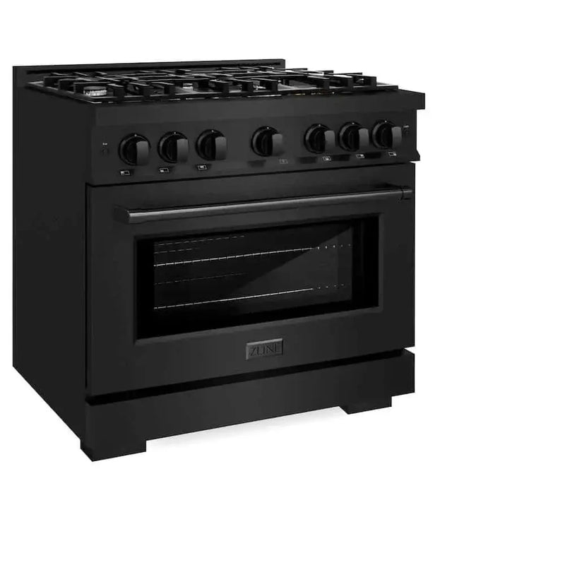 ZLINE 36" Select Gas Range Convection Gas Oven Black Stainless Steel HGRB-36 by Farmhouse Kitchen and Bath