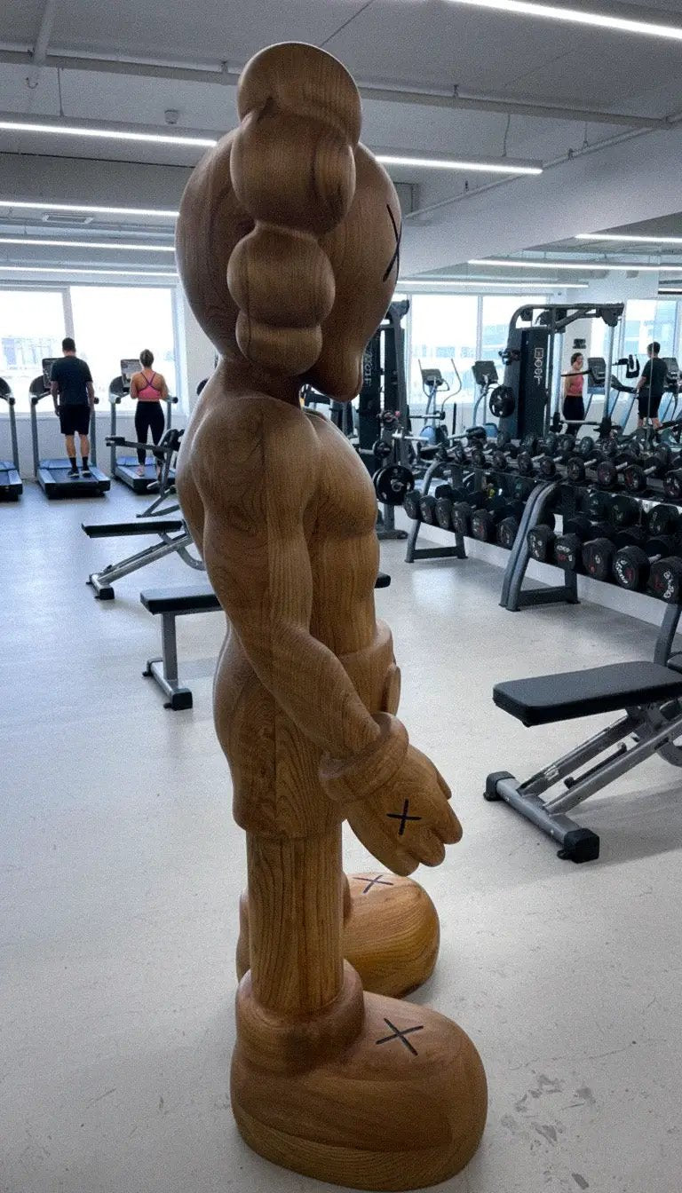 Muscular Wooden Sculpture – Gym & Fitness Art Decor, photo 2 of 11