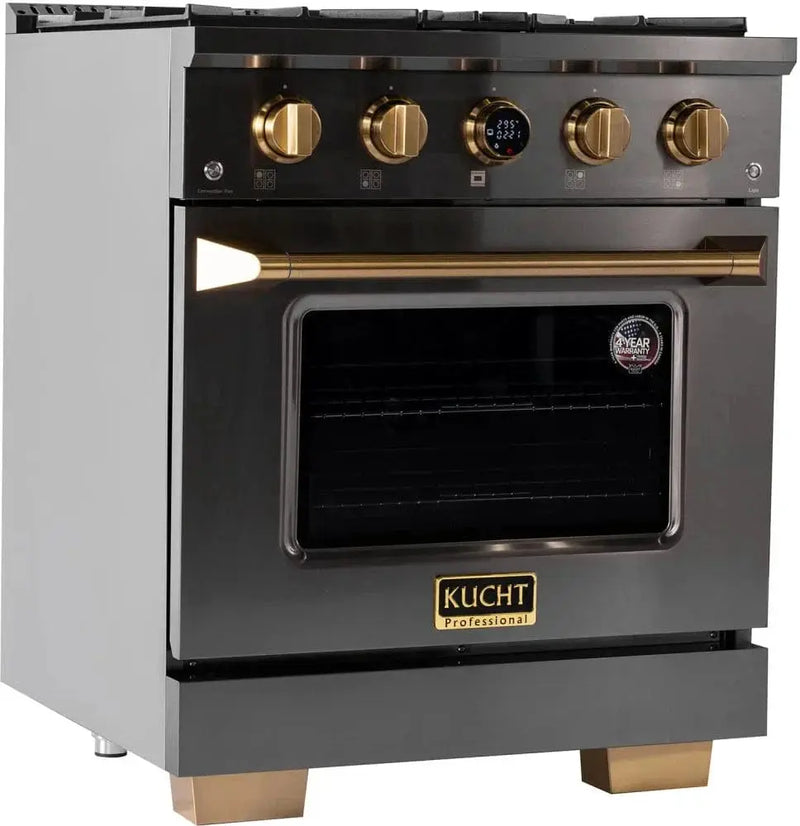 Kucht 30" Freestanding Dual Fuel Range Liquid Propane KXD30/LP by Farmhouse Kitchen and Bath