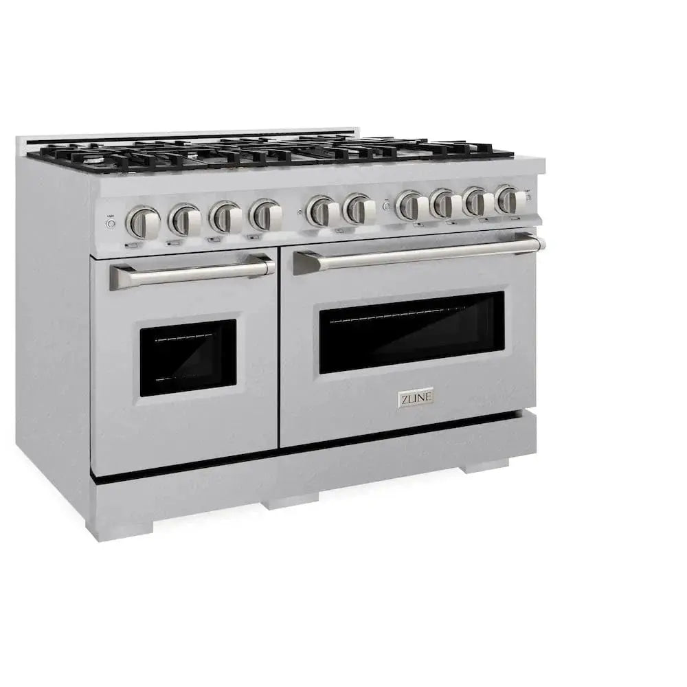 ZLINE 48" Classic Gas Range, Convection Gas Oven DuraSnow® Stainless Steel, CGRS-48 by Farmhouse Kitchen and Bath