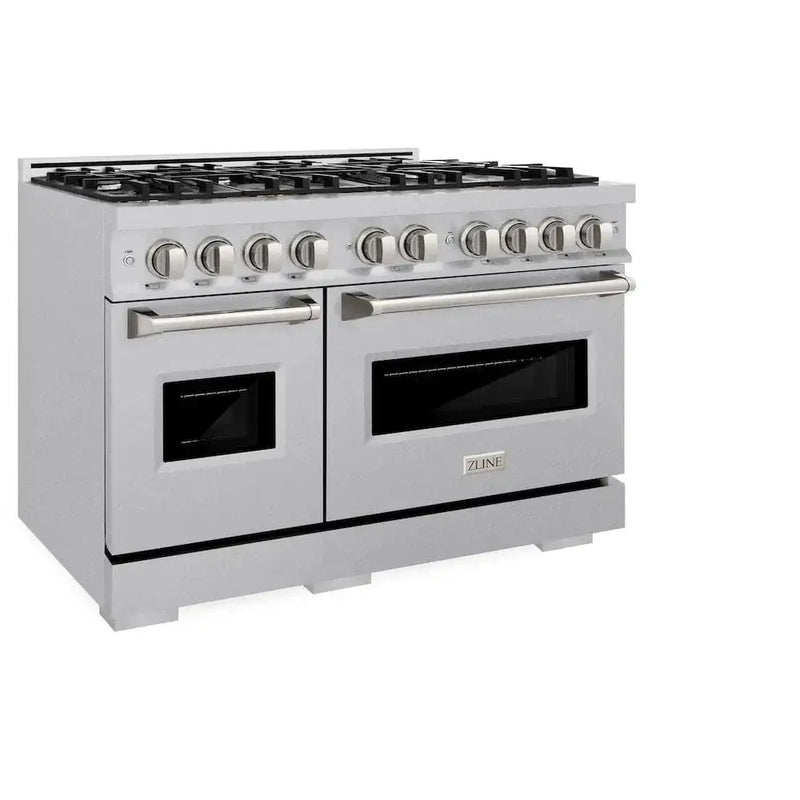 ZLINE 48" Classic Gas Range, Convection Gas Oven DuraSnow® Stainless Steel, CGRS-48 by Farmhouse Kitchen and Bath