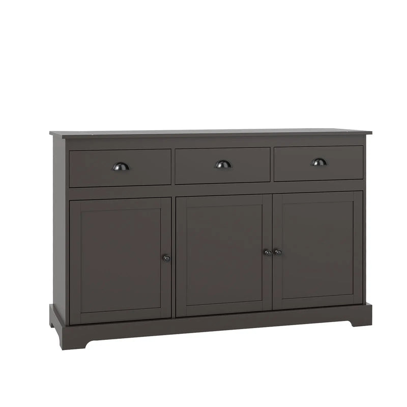 3 Drawers Sideboard Buffet Storage with Adjustable Shelves by DirectDeals