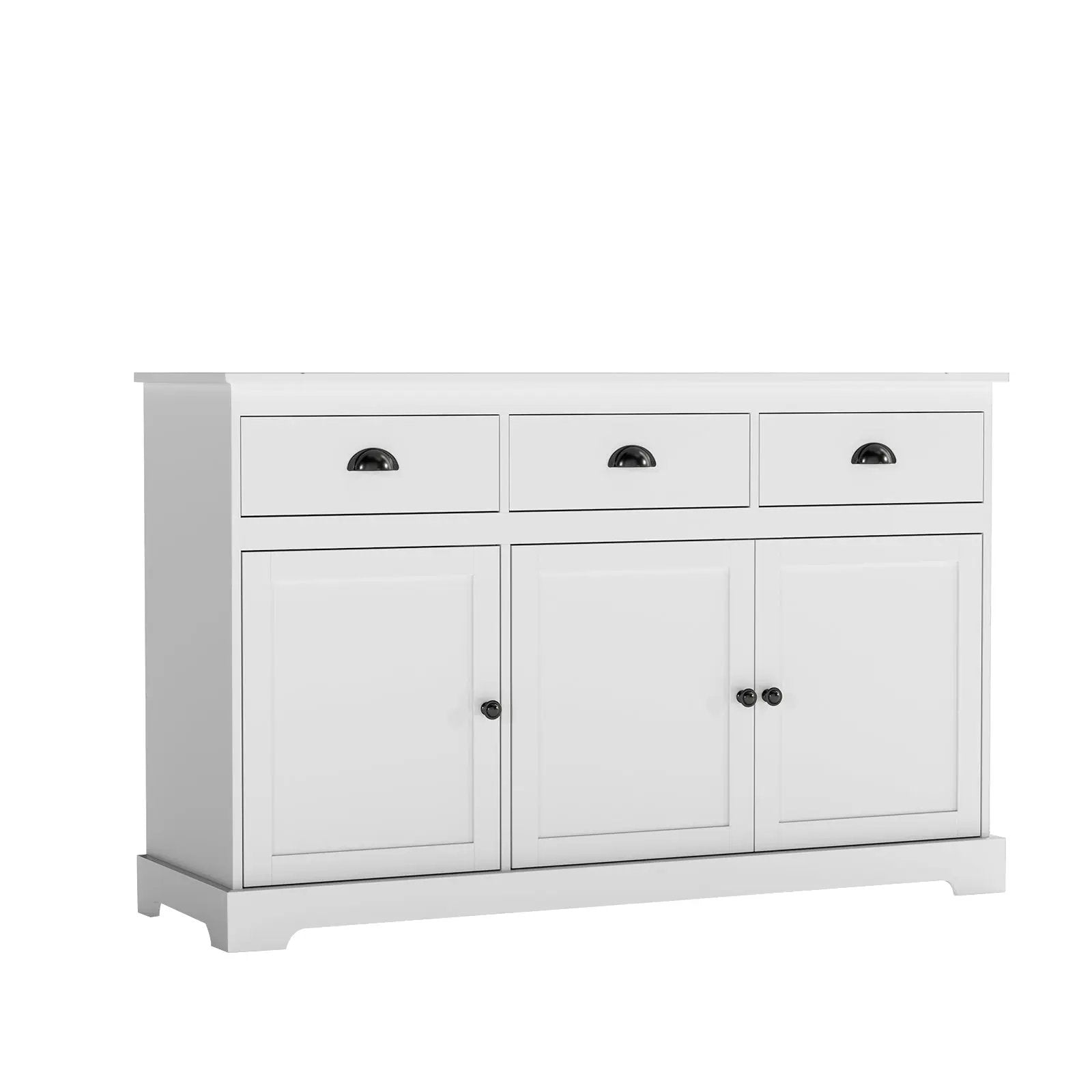 3 Drawers Sideboard Buffet Storage with Adjustable Shelves by DirectDeals