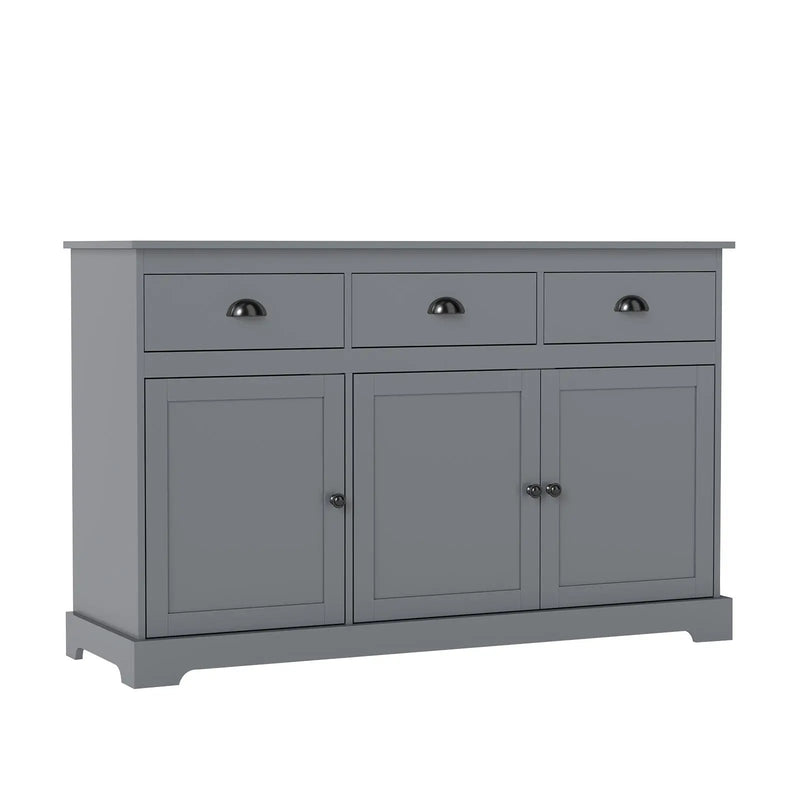 3 Drawers Sideboard Buffet Storage with Adjustable Shelves by DirectDeals