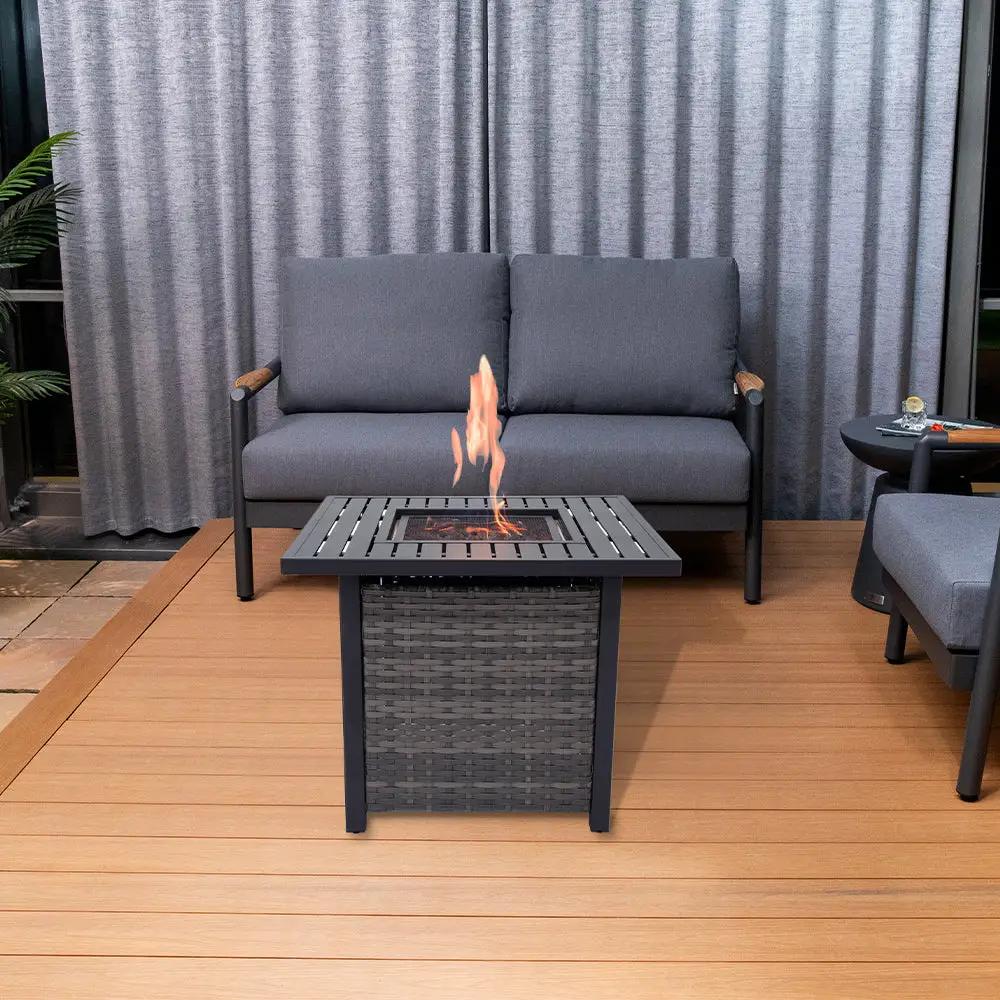 Outdoor Metal Fire Pit Table 50,000 BTUs - Propane Fuel Type by EnvelorHome