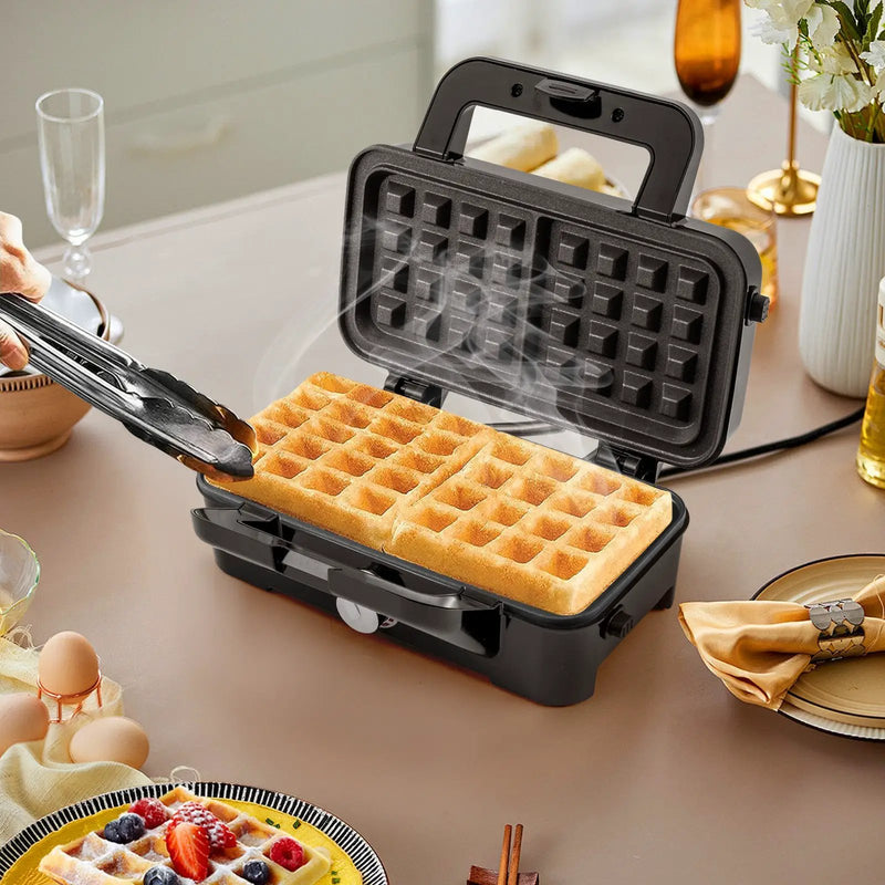 3-in-1 1082W Sandwich Maker with Removable Non-Stick Plates-Black by DirectDeals