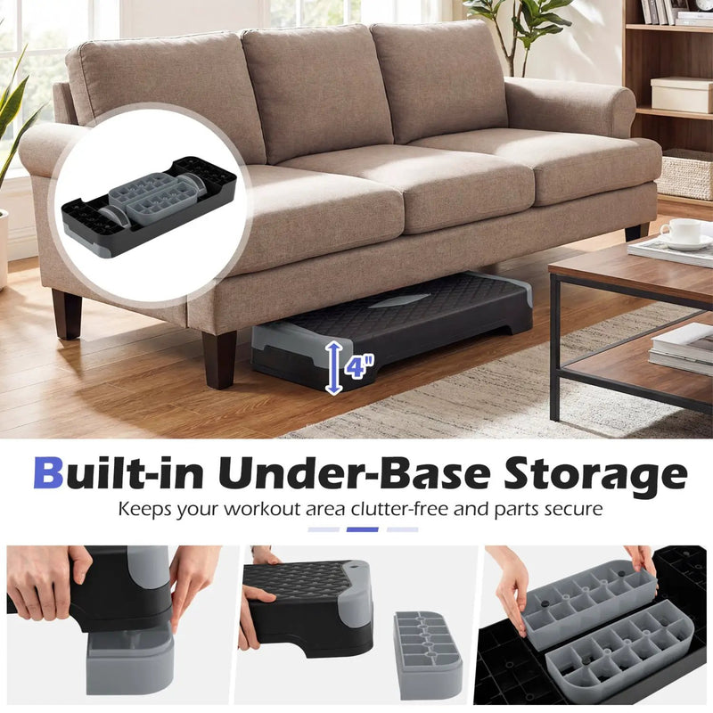 3-in-1 Aerobic Step Platform with Risers and Balance Trainers by DirectDeals