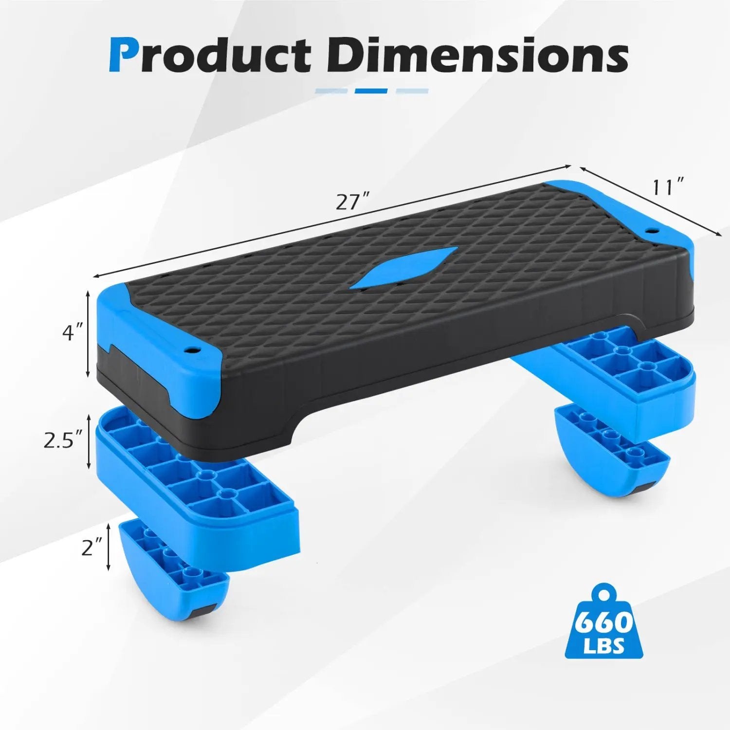 3-in-1 Aerobic Step Platform with Risers and Balance Trainers by DirectDeals