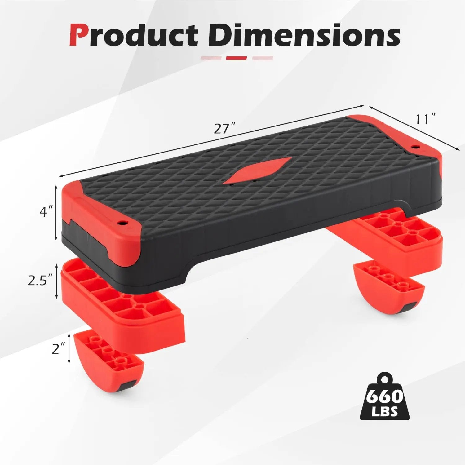 3-in-1 Aerobic Step Platform with Risers and Balance Trainers by DirectDeals