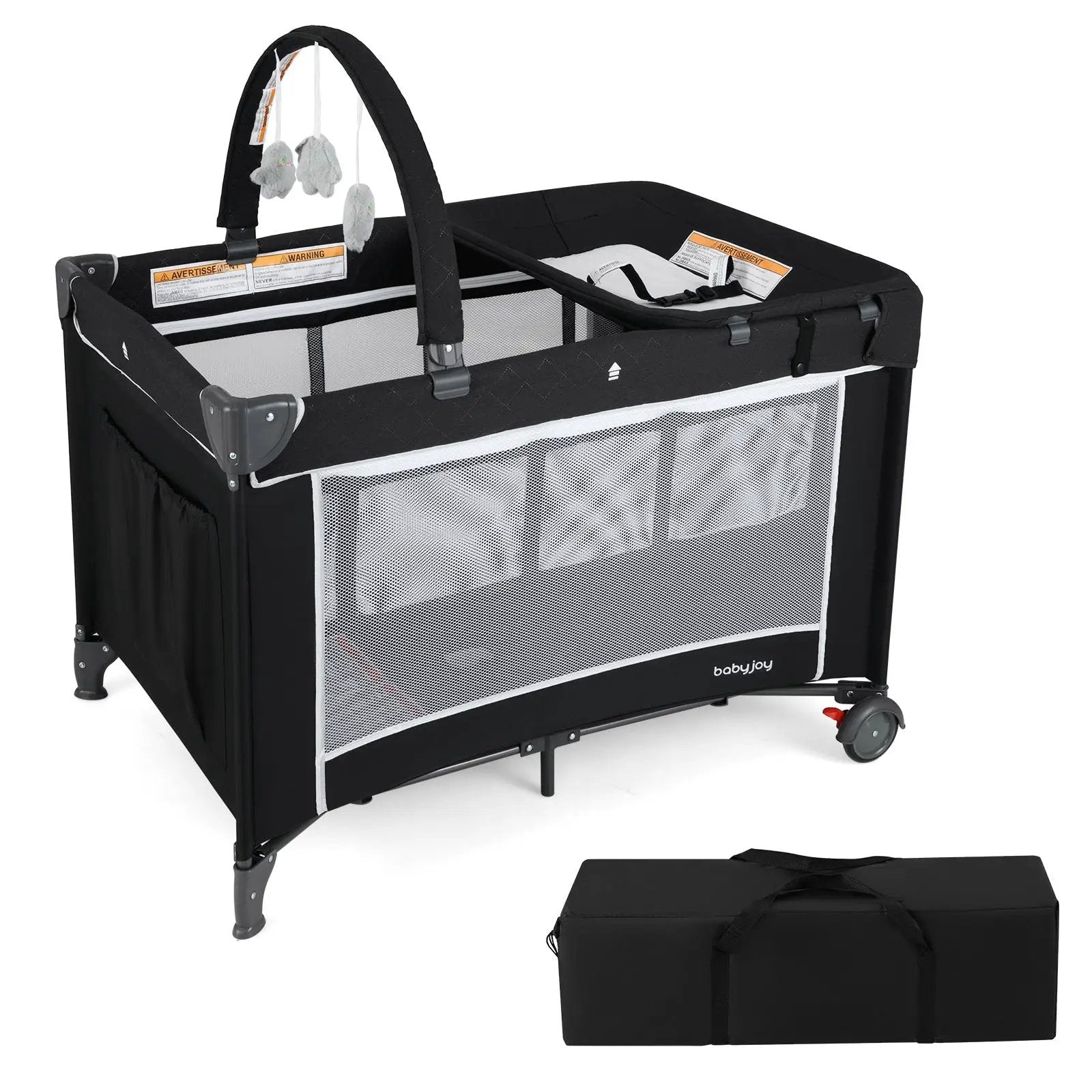 3-in-1 Portable Baby Crib and Playpen with Changing Table by DirectDeals