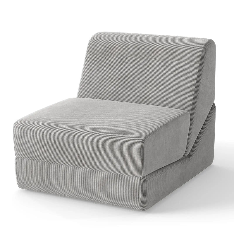 3-in-1 Folding Sofa Bed with Washable Zippered Cover-Gray by DirectDeals
