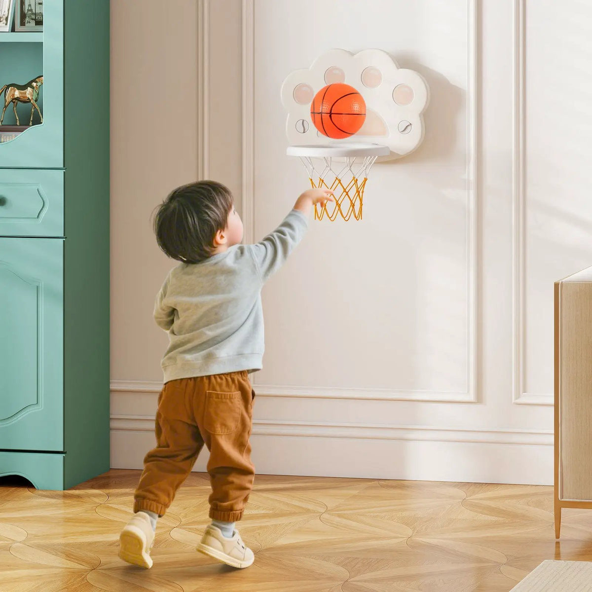 3 in 1 Kids Basketball Hoop with Basketball and Foldable Rim, photo 3 of 12