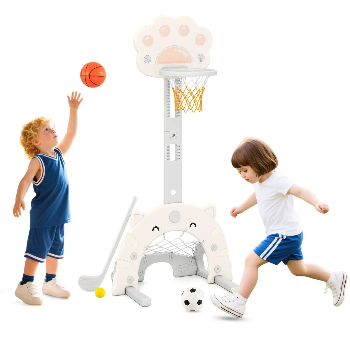 3 in 1 Kids Basketball Hoop with Basketball and Foldable Rim, photo 4 of 12