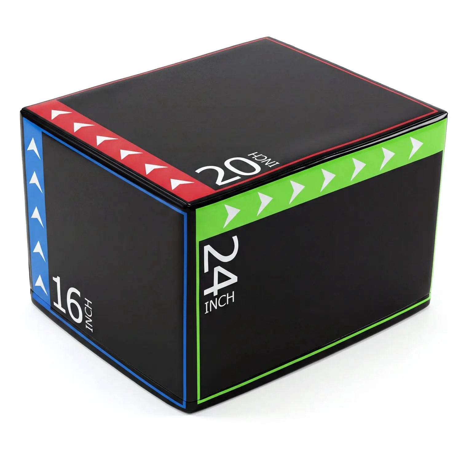 3-in-1 Plyometric Box 16 x 20 x 24 Inches Soft Plyo Jump Box by DirectDeals