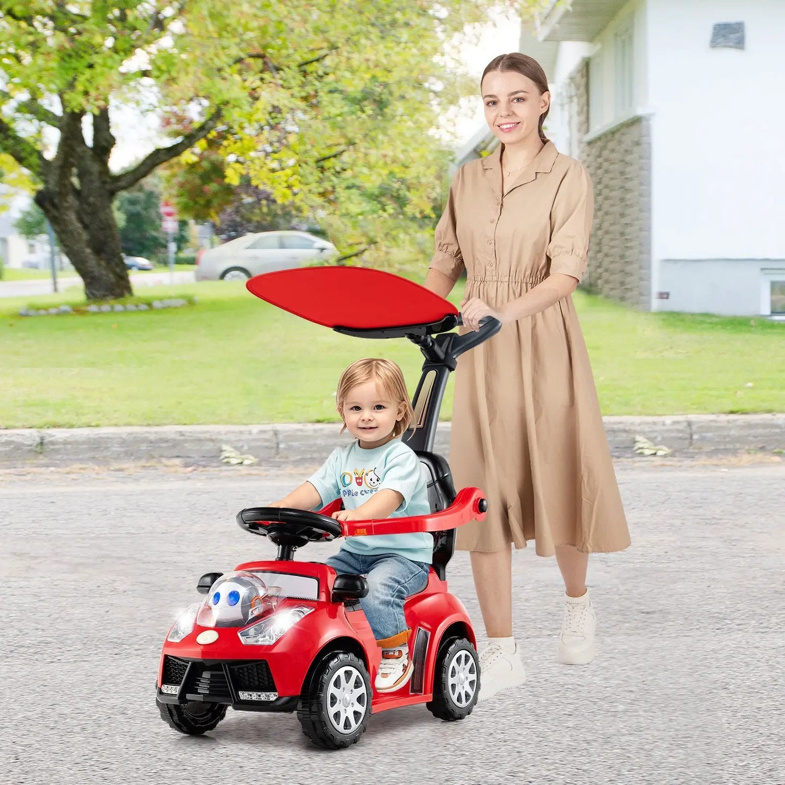 3 in 1 Push Car for Toddler Stroller Sliding Walking Car for Boys and Girls by DirectDeals