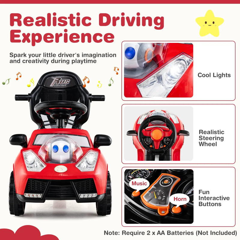 3 in 1 Push Car for Toddler Stroller Sliding Walking Car for Boys and Girls by DirectDeals