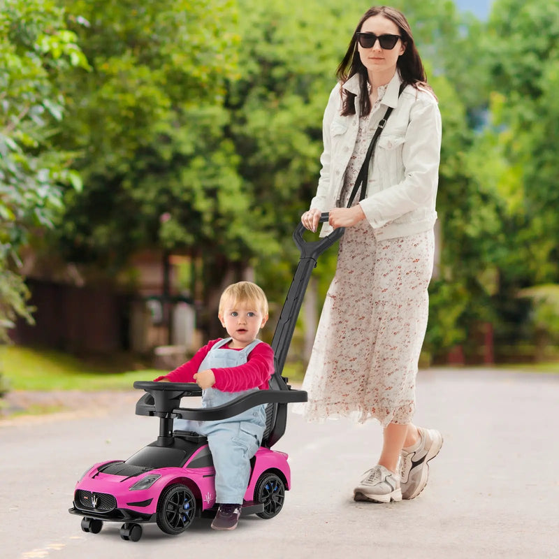 3-in-1 Ride on Push Car Maserati Licensed Sliding Car with Music by DirectDeals