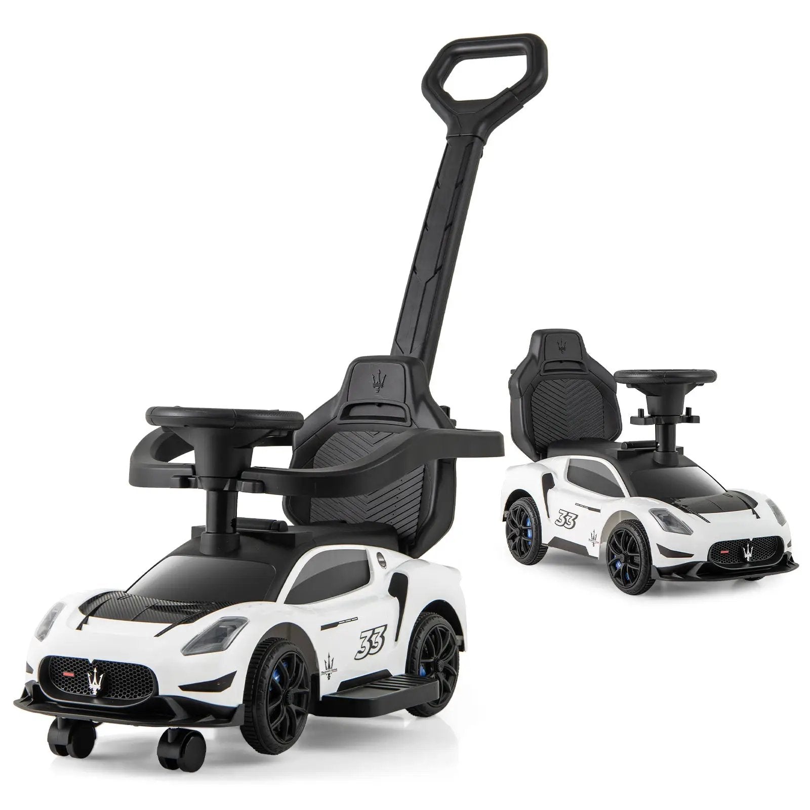 3-in-1 Ride on Push Car Maserati Licensed Sliding Car with Music by DirectDeals