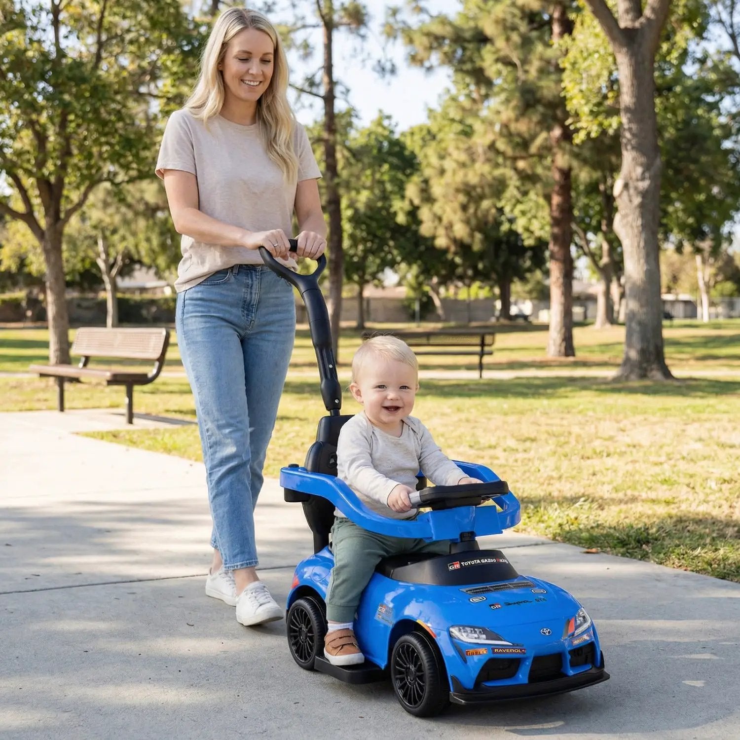 3-in-1 Toyota Licensed Foot-to-Floor Stroller Sliding Walking Toy by DirectDeals