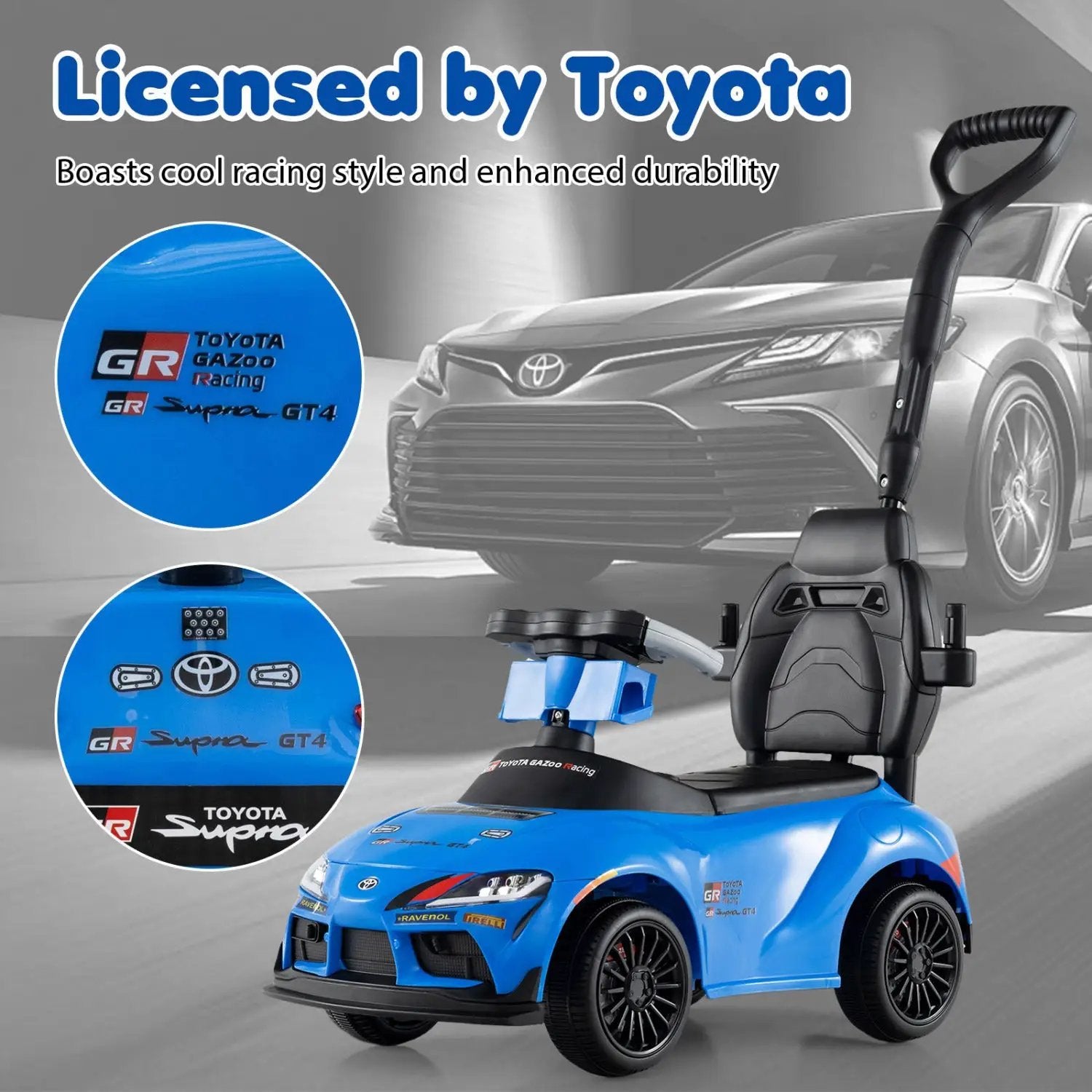 3-in-1 Toyota Licensed Foot-to-Floor Stroller Sliding Walking Toy by DirectDeals