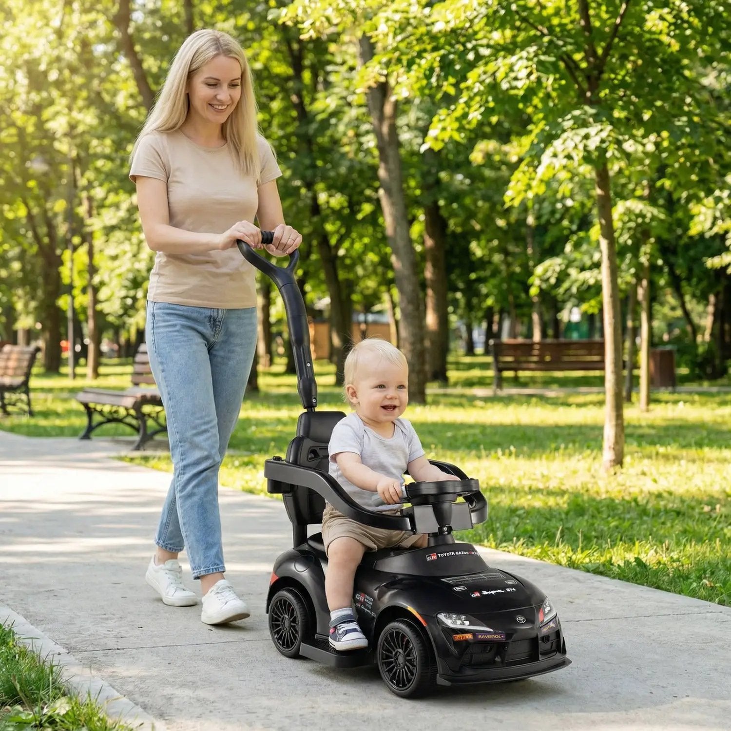 3-in-1 Toyota Licensed Foot-to-Floor Stroller Sliding Walking Toy by DirectDeals