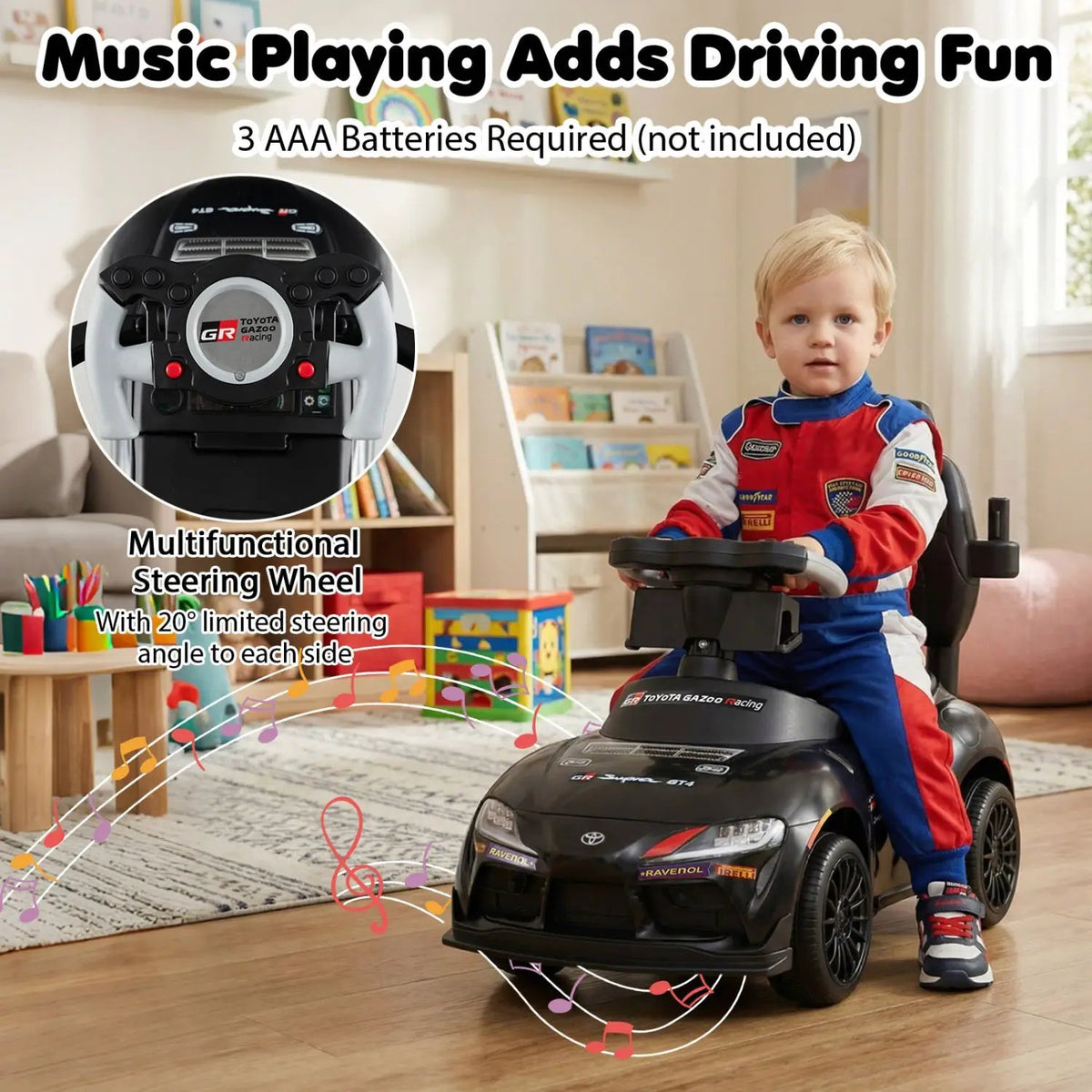3-in-1 Toyota Licensed Foot-to-Floor Stroller Sliding Walking Toy, photo 18 of 32