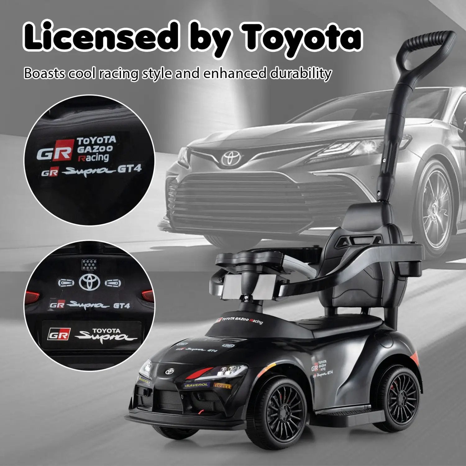 3-in-1 Toyota Licensed Foot-to-Floor Stroller Sliding Walking Toy by DirectDeals